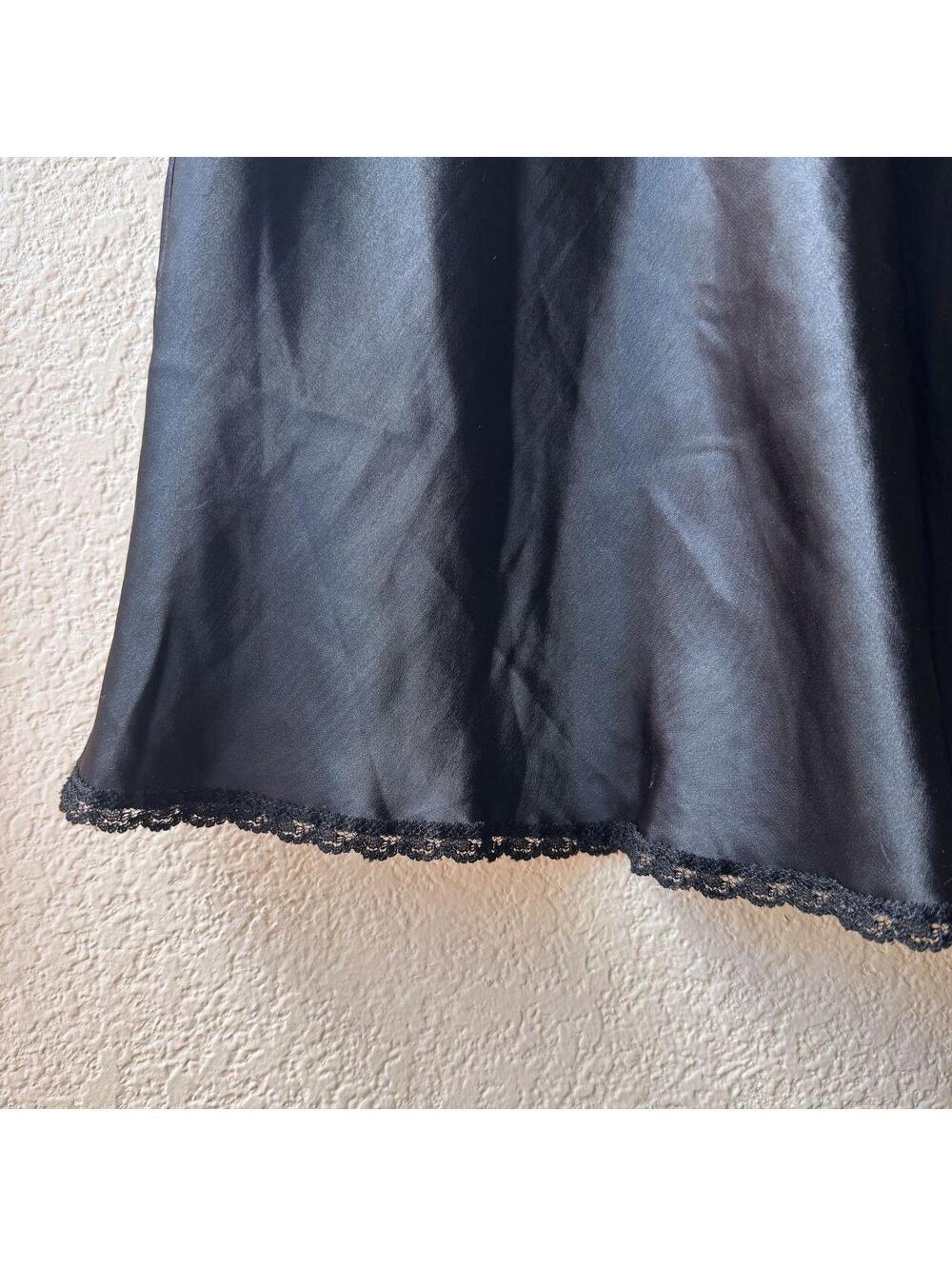 Vintage Y2K Whimsygoth Grunge Goth Midi Lace Slip Skirt - Picture 3 of 6